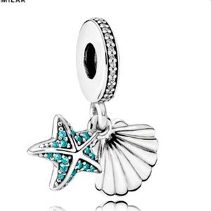 Pandora Charm- SEASHELL & STARFISH  CHARM